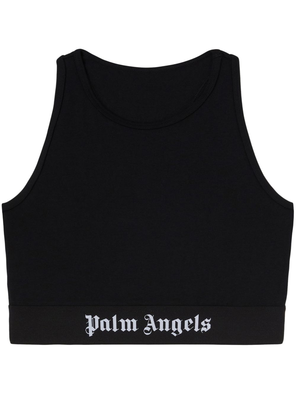 Palm Angels logo底围圆领文胸 - 黑色