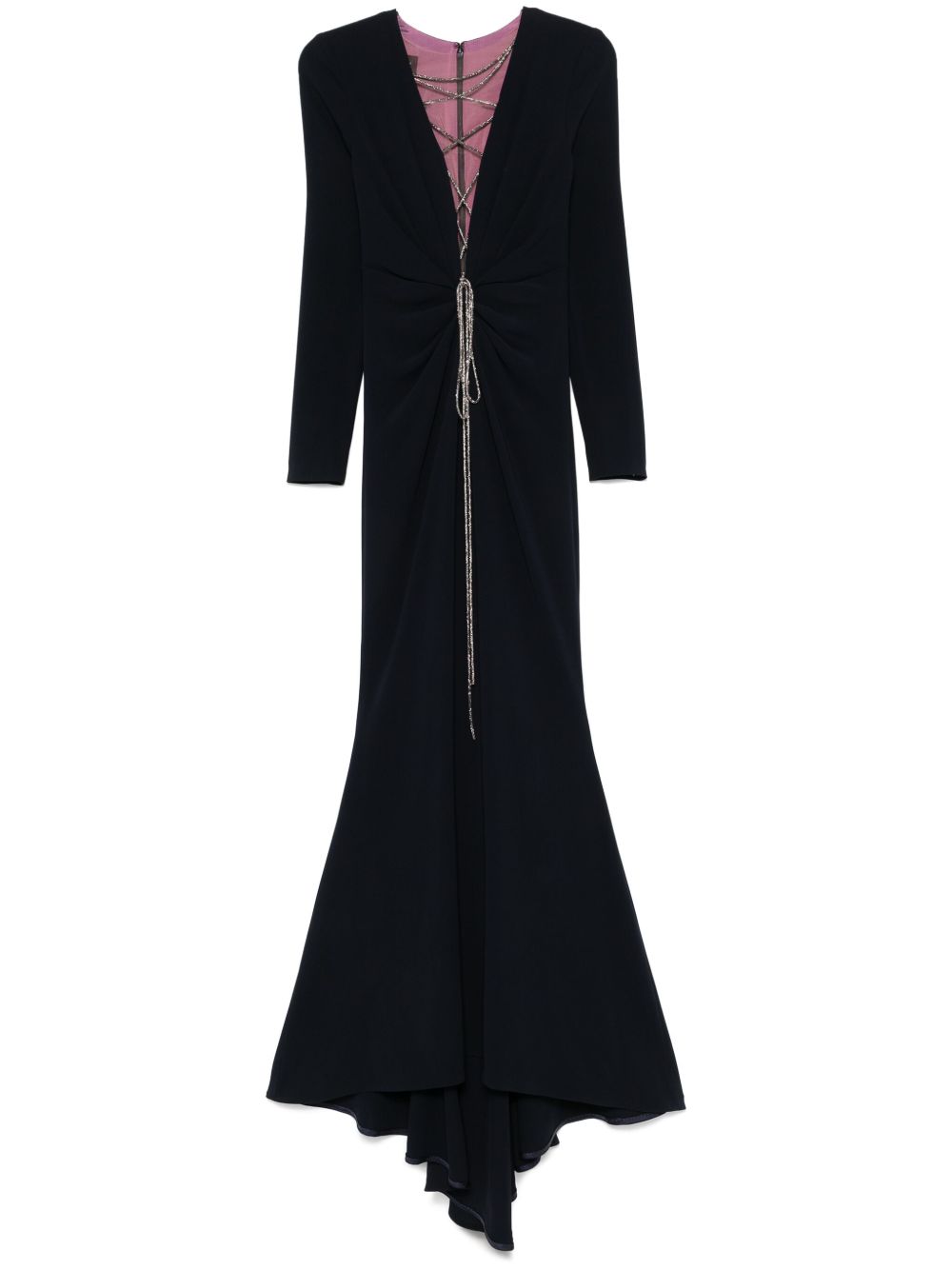 Talbot Runhof V领礼服 - 蓝色