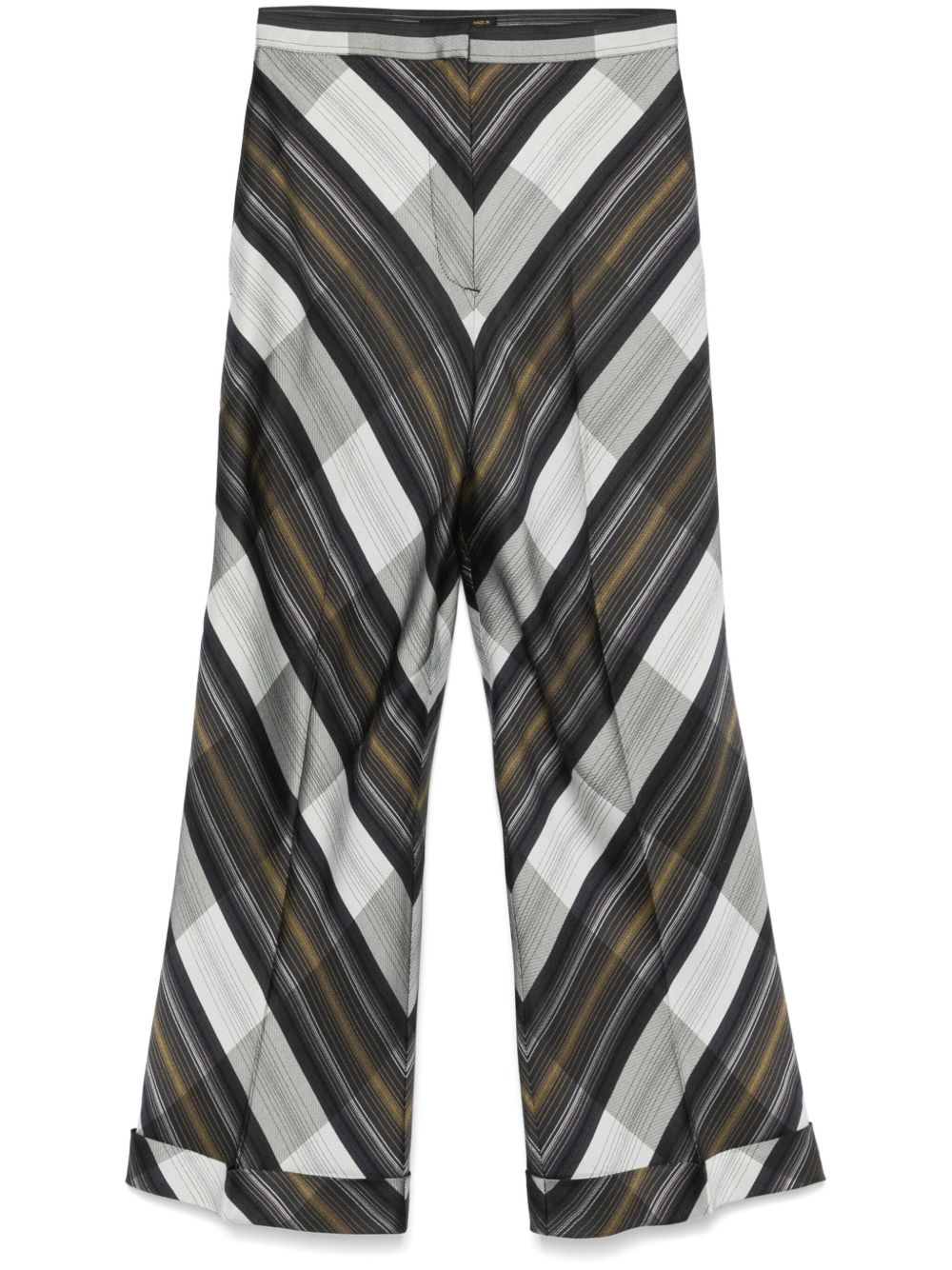 Alexander McQueen Pre-Owned 斜条纹长裤（2000年代典藏款） - 灰色