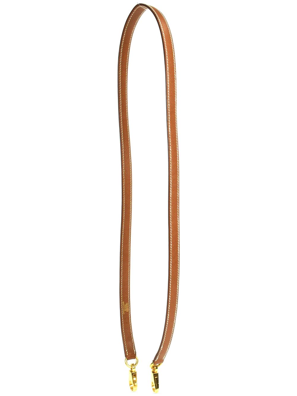 Hermès Pre-Owned 对比缝线肩带（1997年典藏款） - 褐色