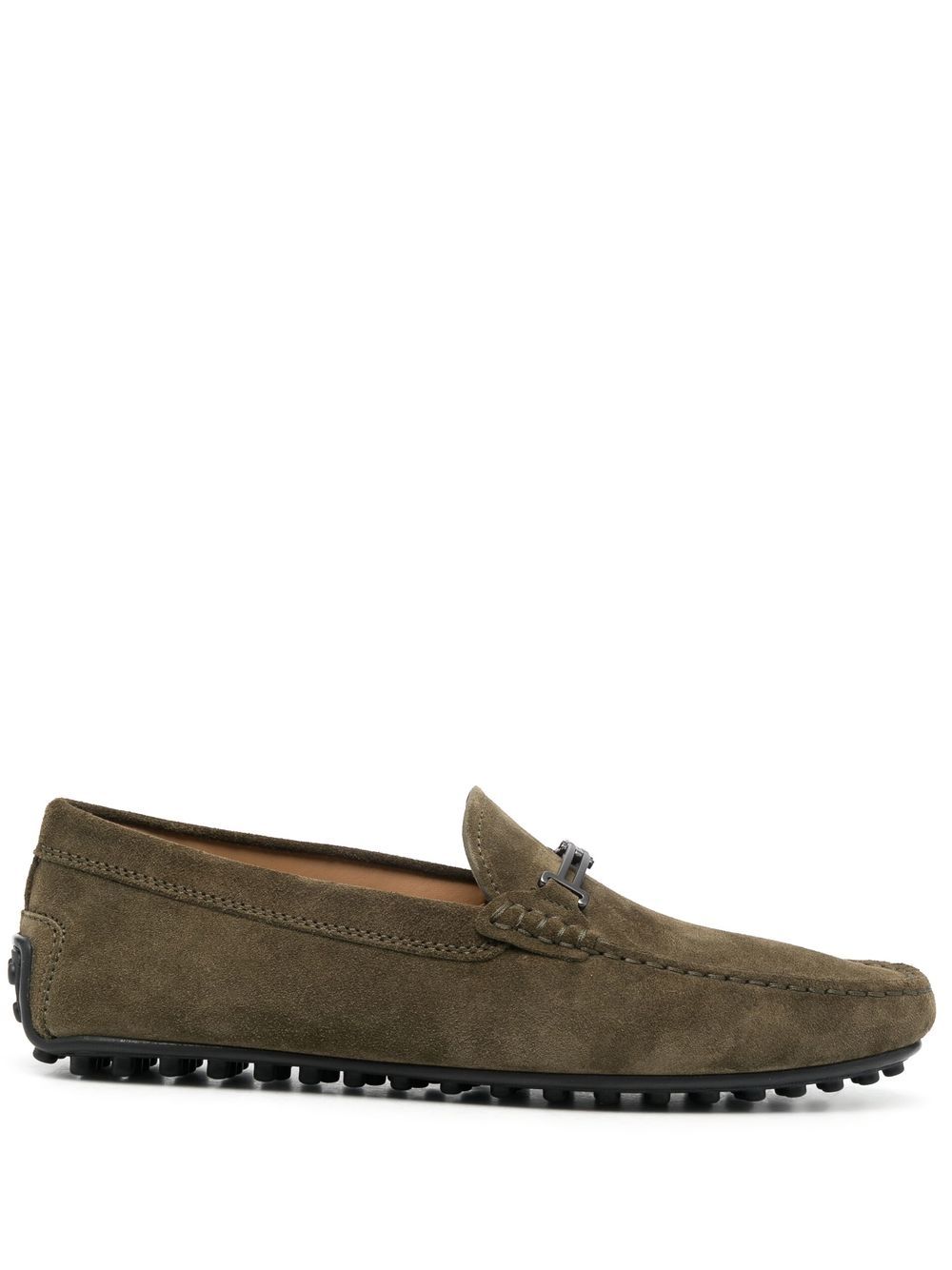Tod's 马衔扣绒面皮乐福鞋 - 绿色
