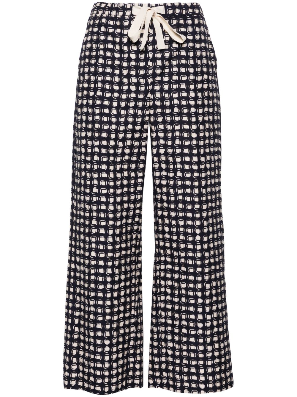 'S Max Mara Scacco 抽绳棉长裤 - 蓝色