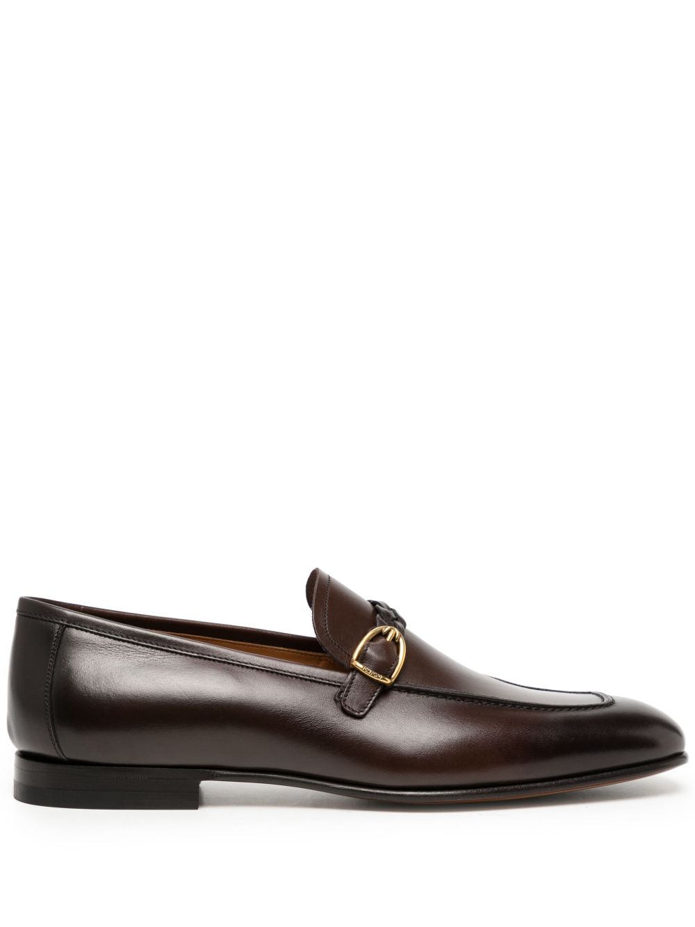 TOM FORD Martin 编织饰带皮质乐福鞋 - 黑色