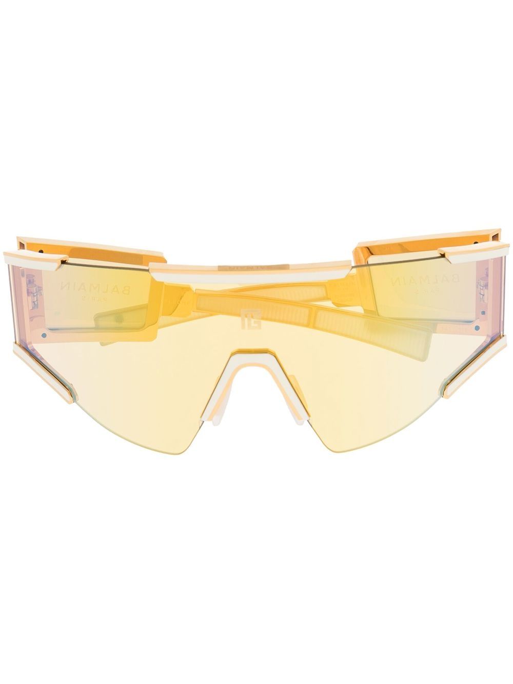 Balmain Eyewear 透明面罩式太阳眼镜 - 金色