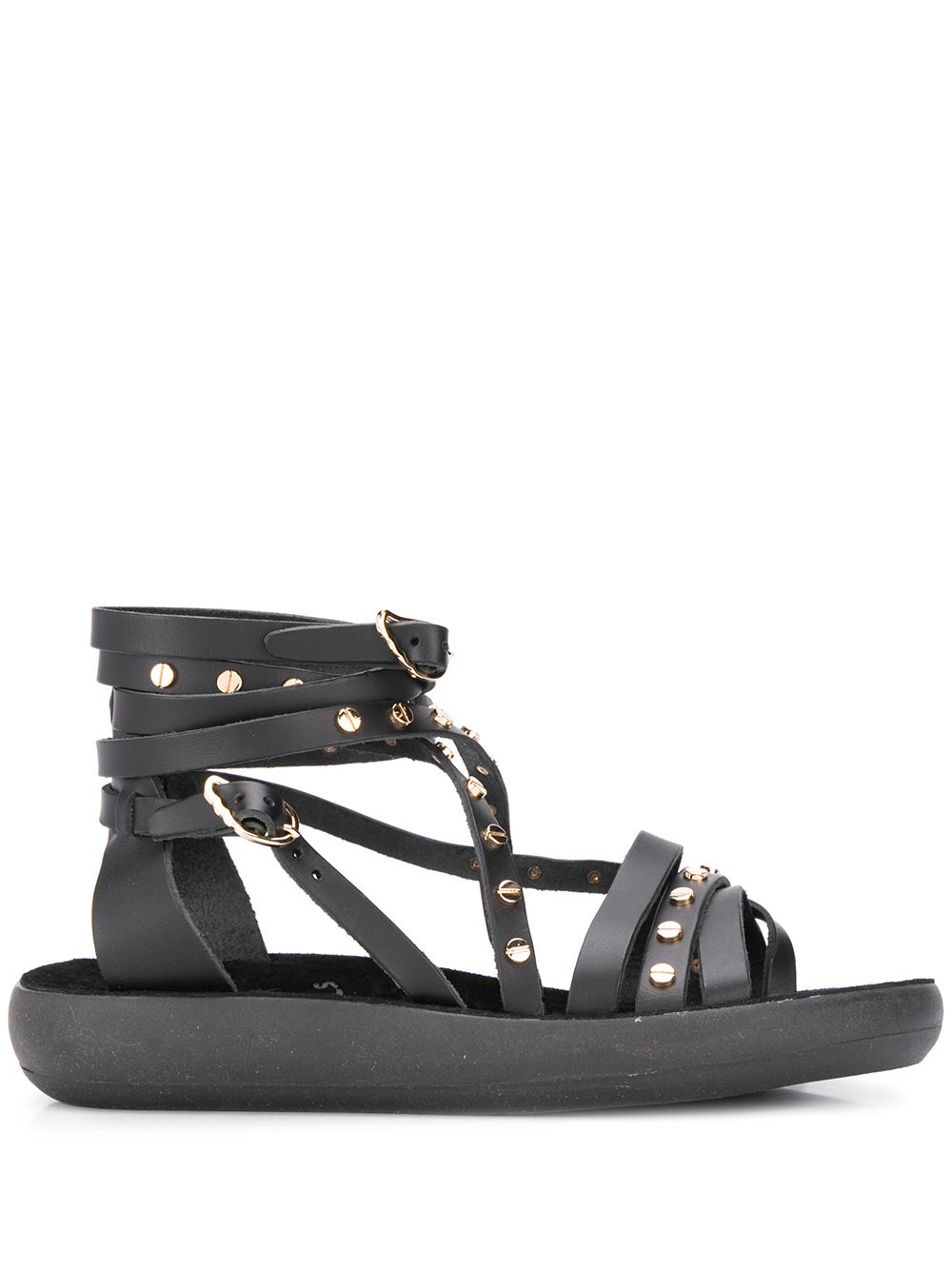 Ancient Greek Sandals Satira 铆钉凉鞋 - 黑色