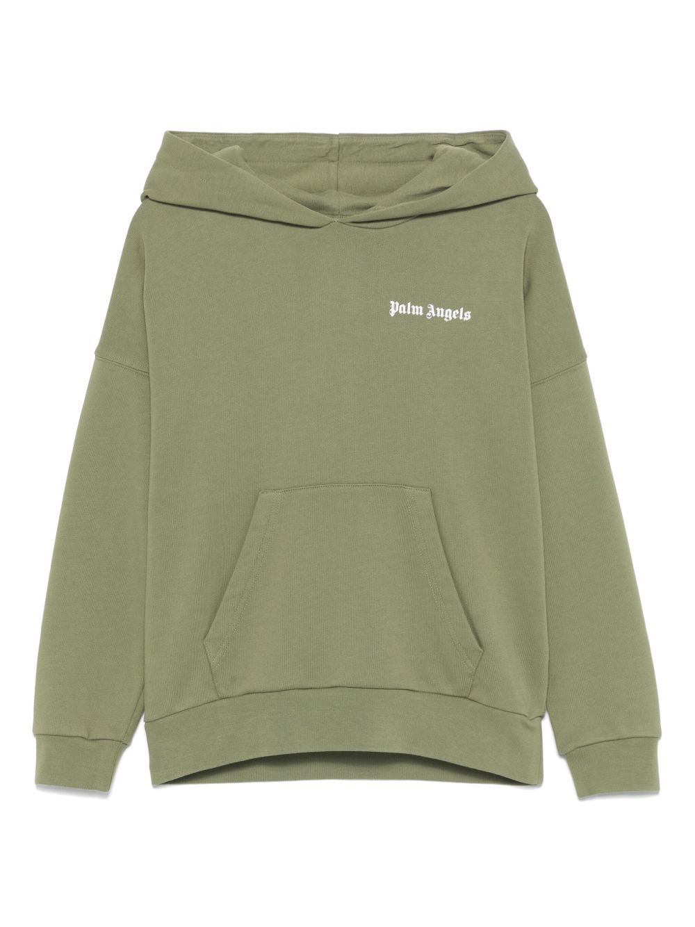 Palm Angels Kids logo印花连帽衫 - 绿色
