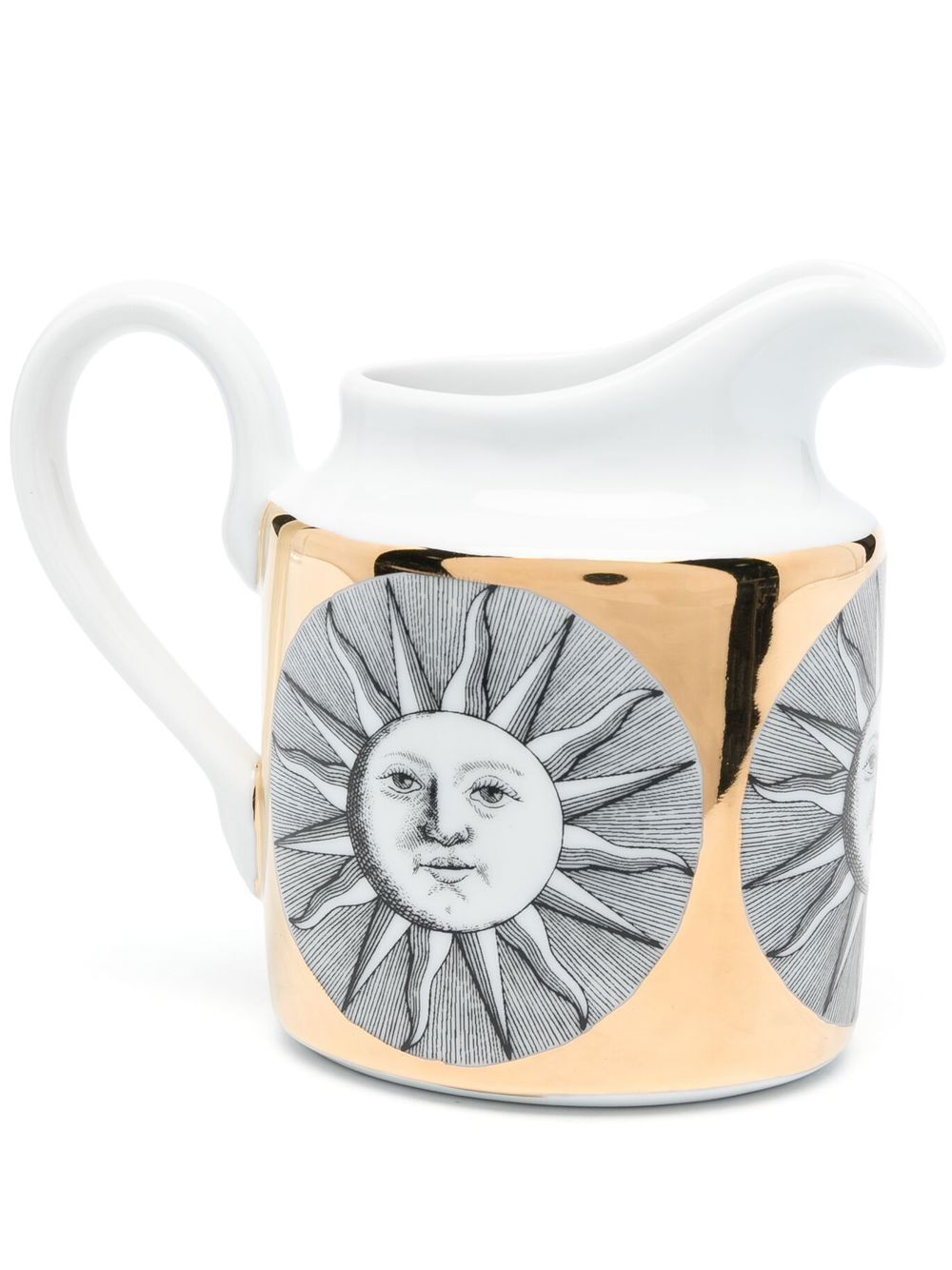 Fornasetti Soli 印花牛奶罐 - 白色