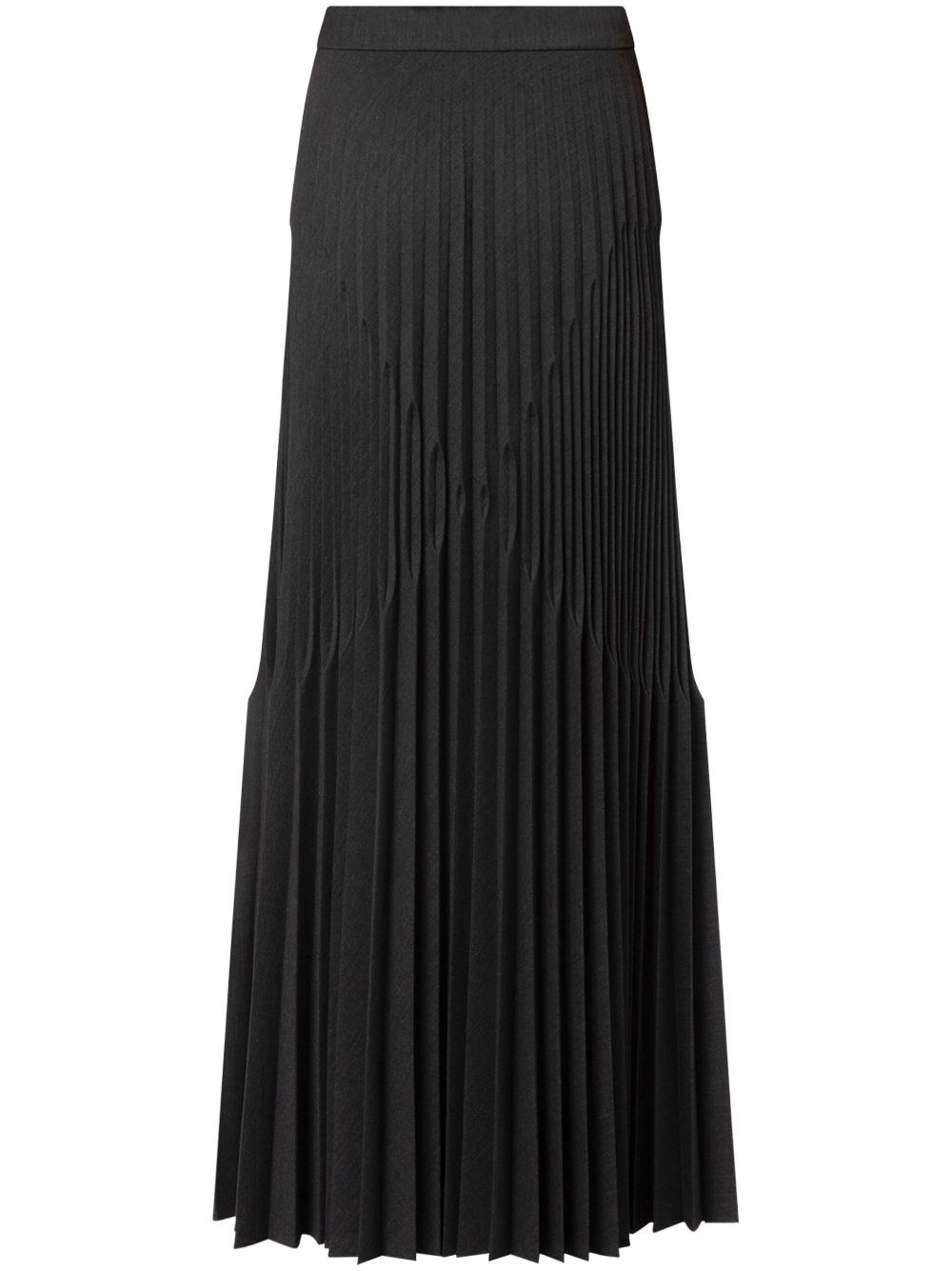 Alberta Ferretti 褶饰超长半身裙 - 灰色