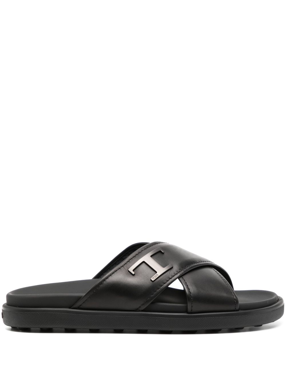 Tod's Timeless 皮质凉鞋 - 黑色