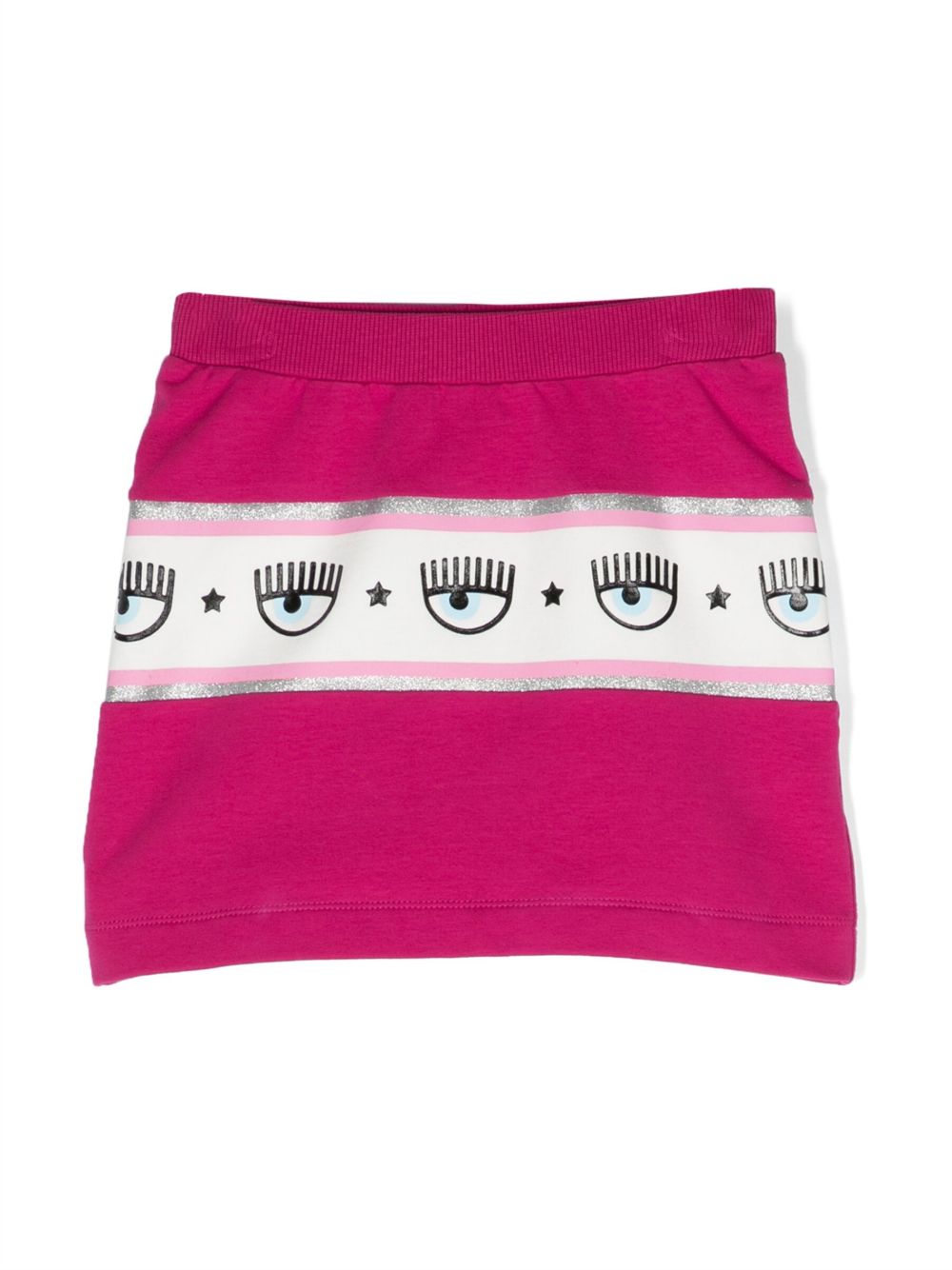 Chiara Ferragni Kids Eyelike logo织带半身裙 - 粉色