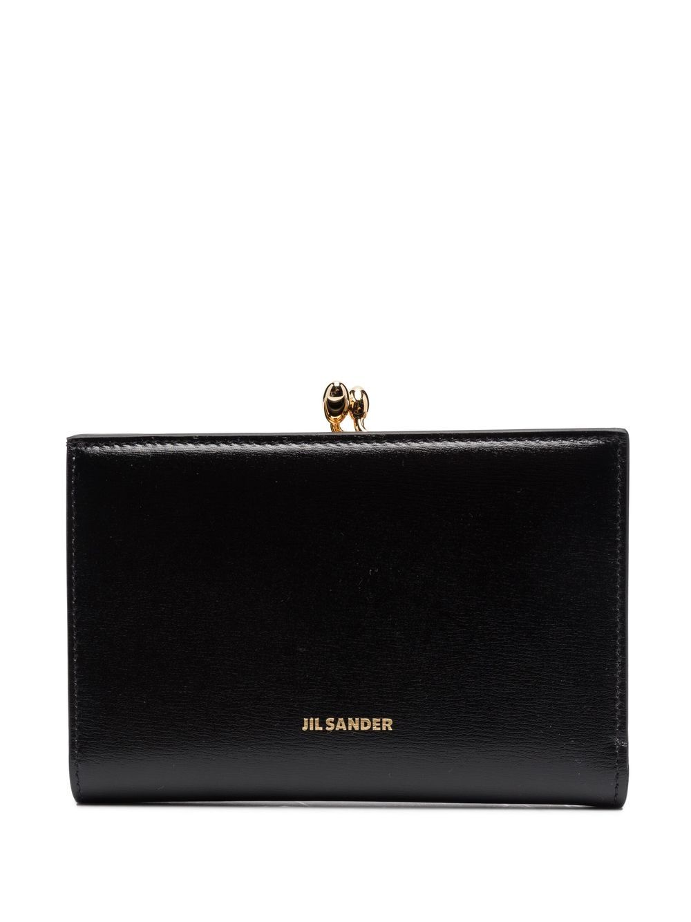 Jil Sander Goji logo搭扣钱包 - 黑色
