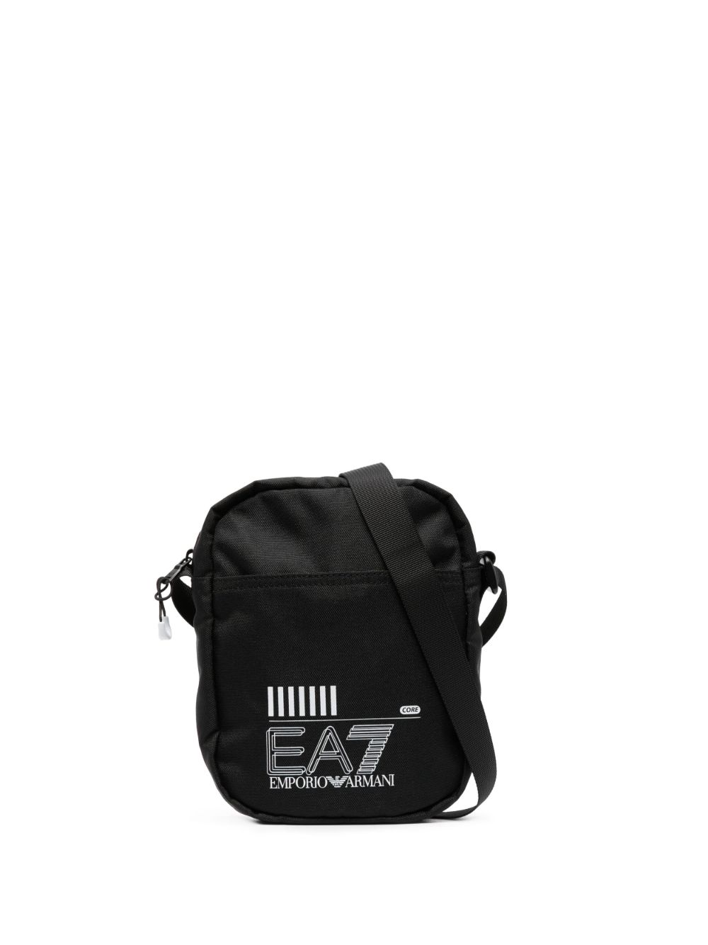 Ea7 Emporio Armani logo印花邮差包 - 黑色