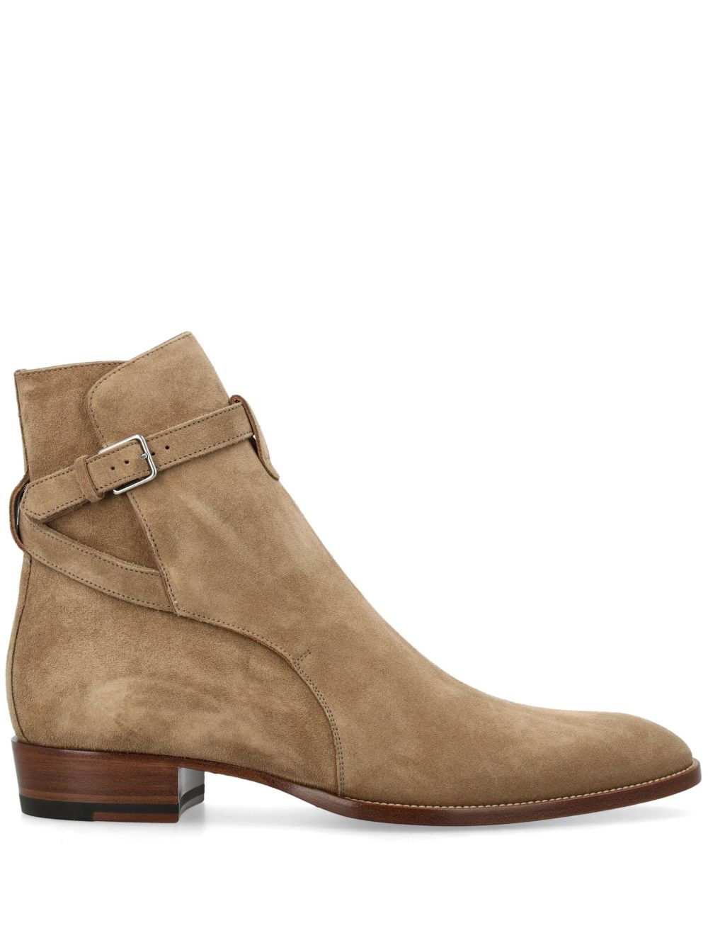 Saint Laurent Wyatt Jodhpur 低跟靴（3厘米） - 褐色