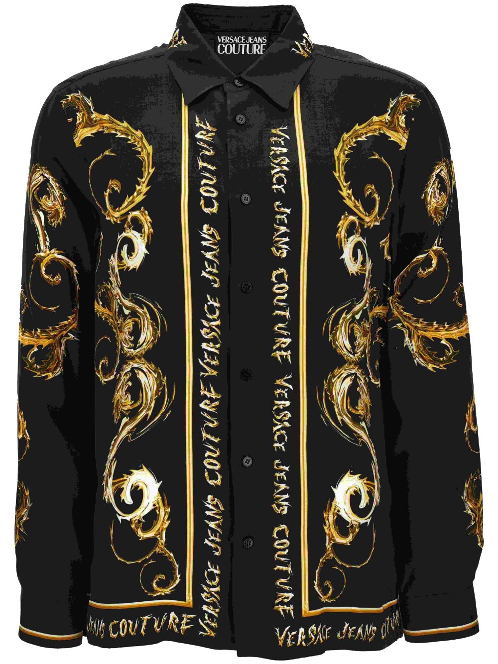 Versace Jeans Couture 印花衬衫 - 黑色