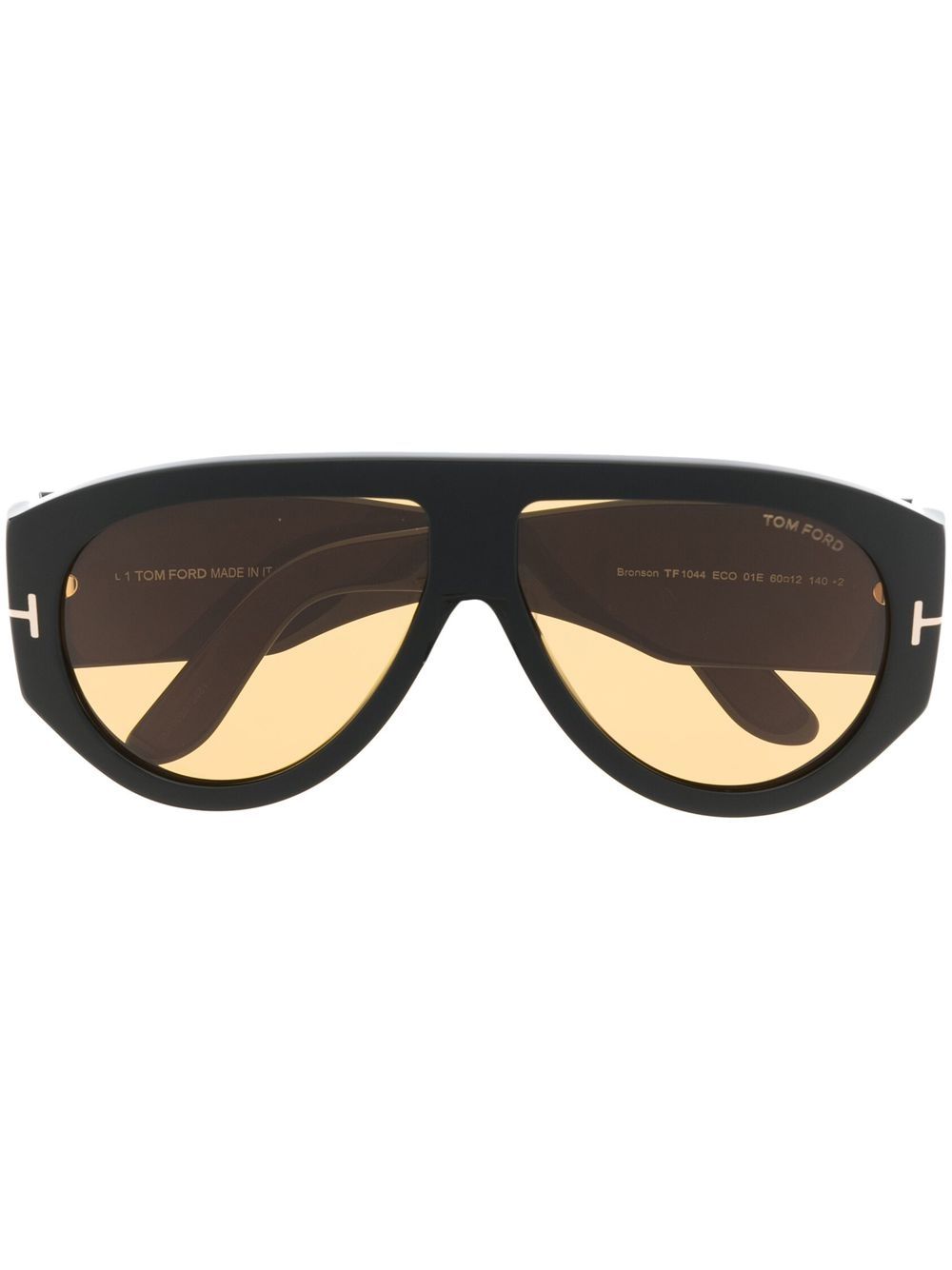 TOM FORD Eyewear 飞行员镜框太阳眼镜 - 黑色
