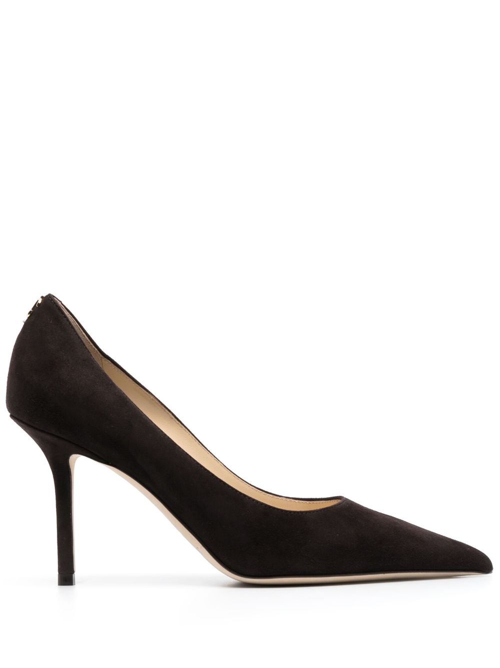 Jimmy Choo Love 尖头皮质高跟鞋 - 褐色