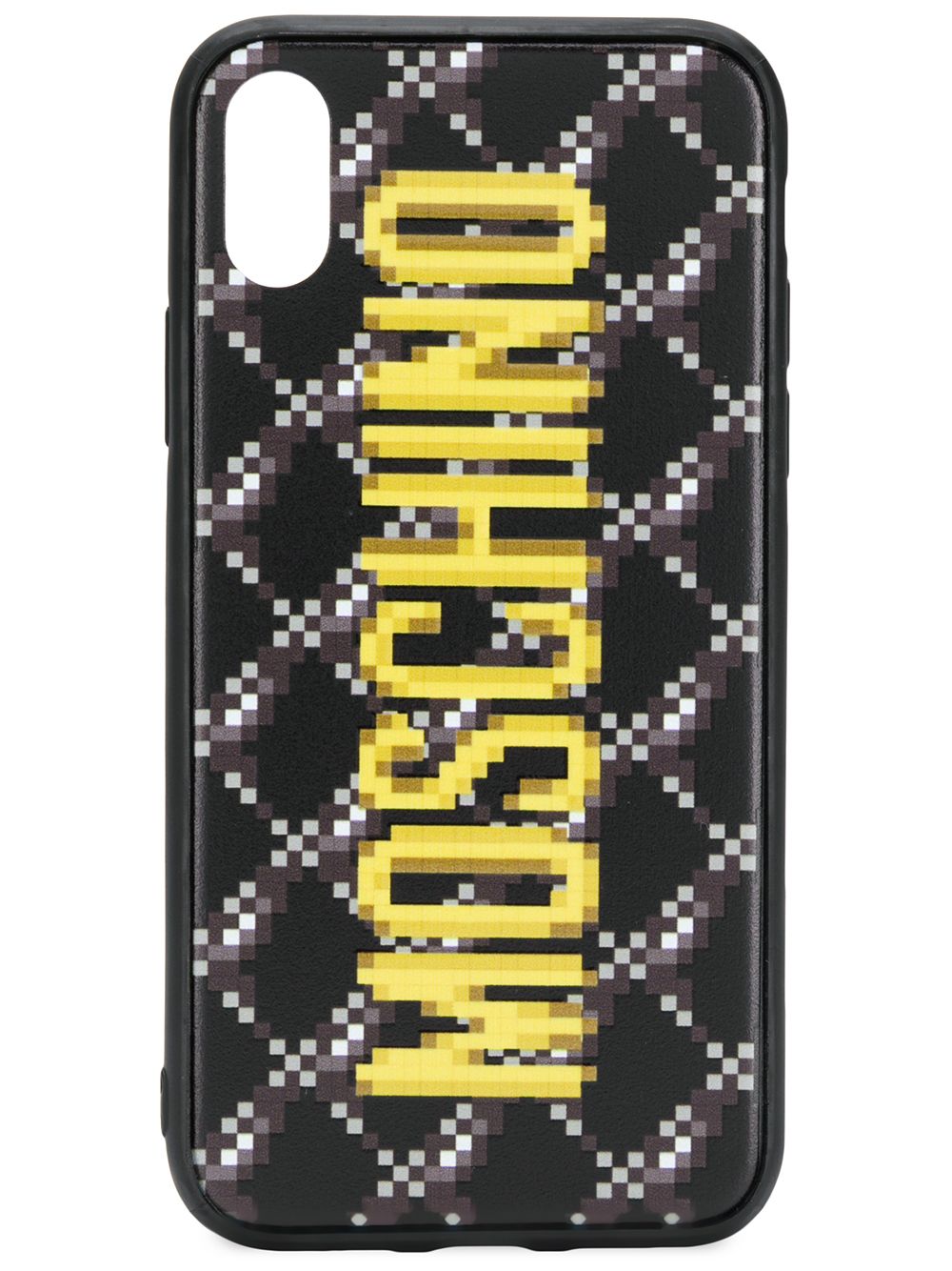 Moschino 马赛克效果iPhone X logo手机壳 - 黑色