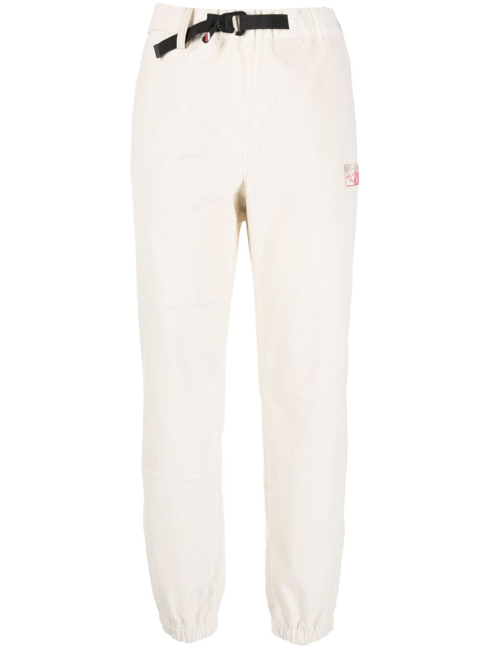 Moncler Grenoble 标贴束腰运动裤 - 白色