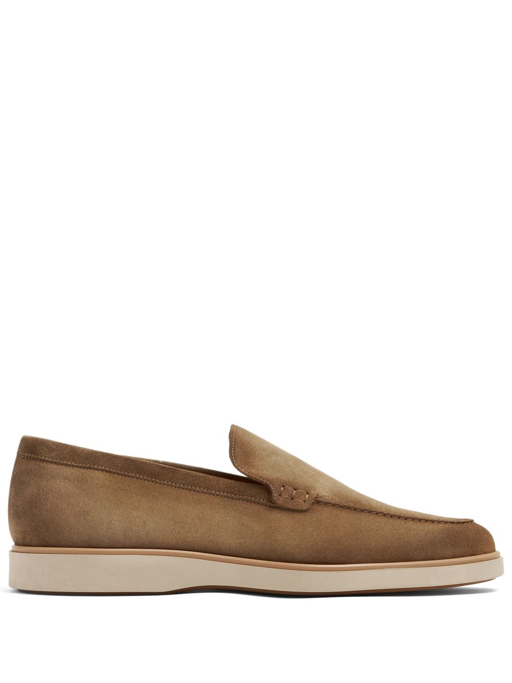 Magnanni 绒面皮套穿式乐福鞋 - 褐色