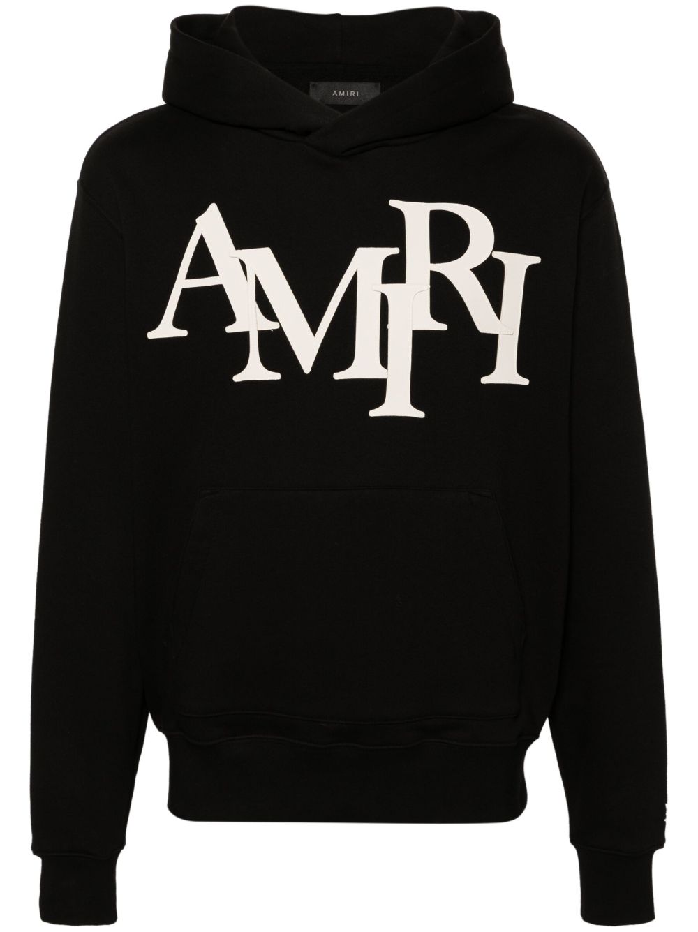 AMIRI Staggered 标贴连帽衫 - 黑色