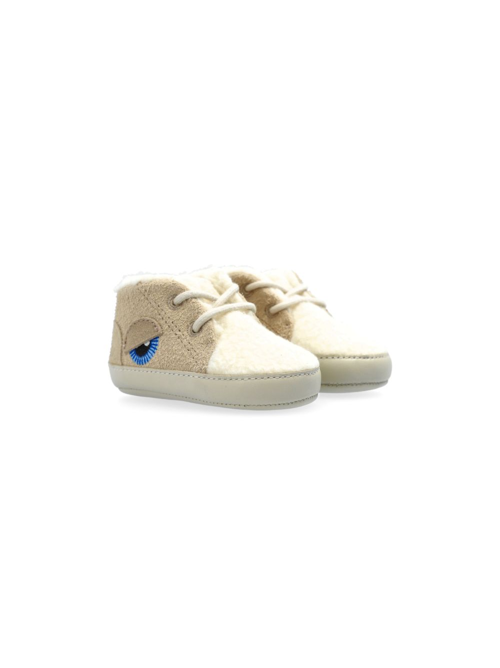 VEJA Kids x BigStuffed 绒面皮学步鞋 - 褐色