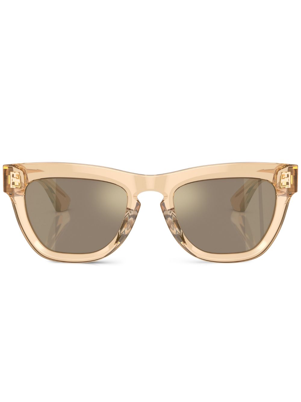 Burberry Eyewear logo雕刻方框太阳眼镜 - 褐色