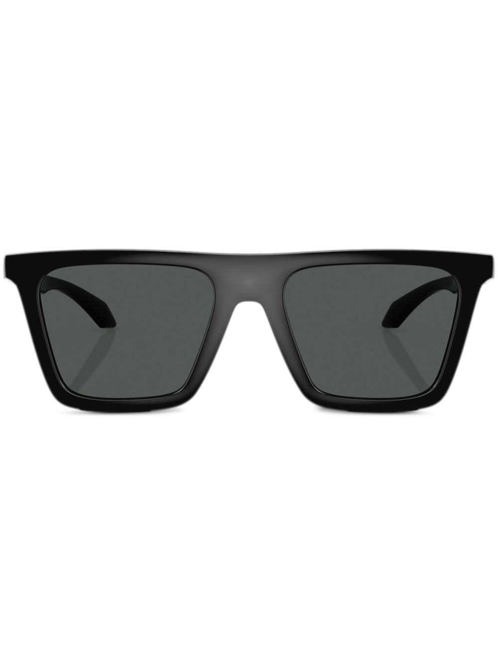 Versace Eyewear Greca 方框太阳眼镜 - 黑色