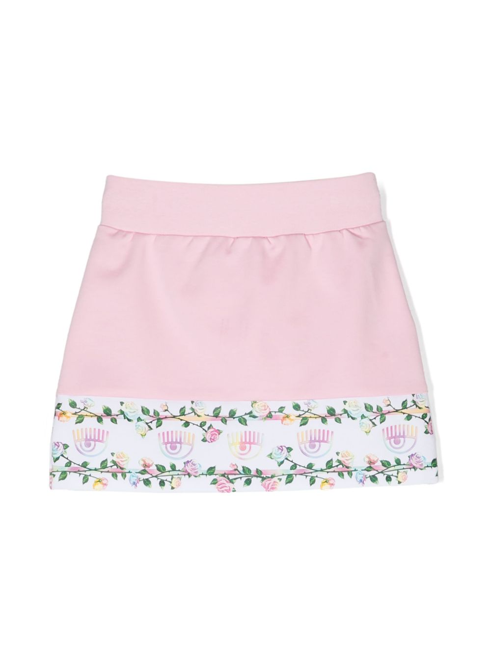 Chiara Ferragni Kids x Monnalisa Eyelike 印花半身裙 - 粉色