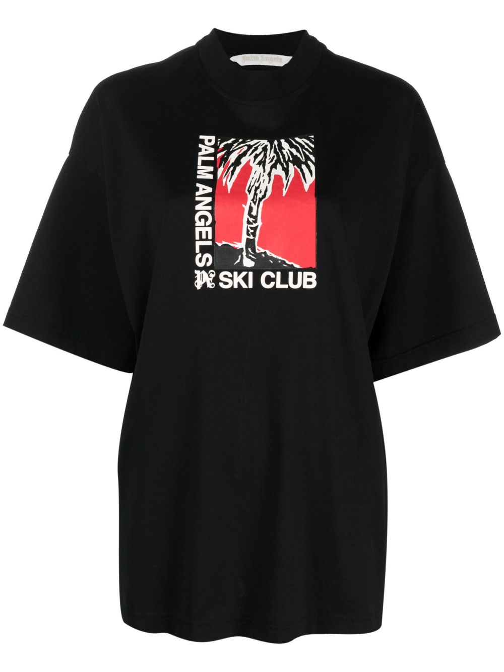 Palm Angels Ski Club 棉T恤 - 黑色