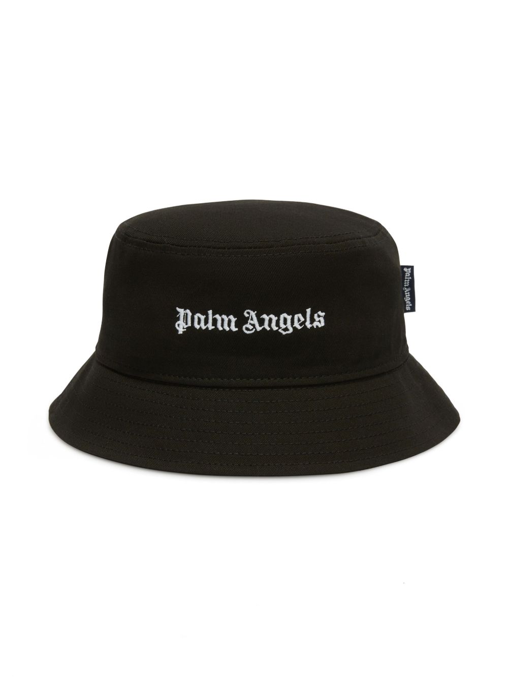 Palm Angels Kids logo渔夫帽 - 黑色