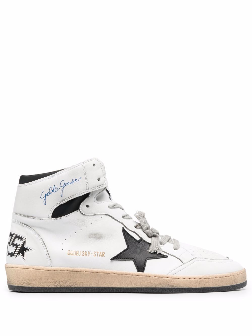 Golden Goose Sky-Star 高帮系带运动鞋 - 白色