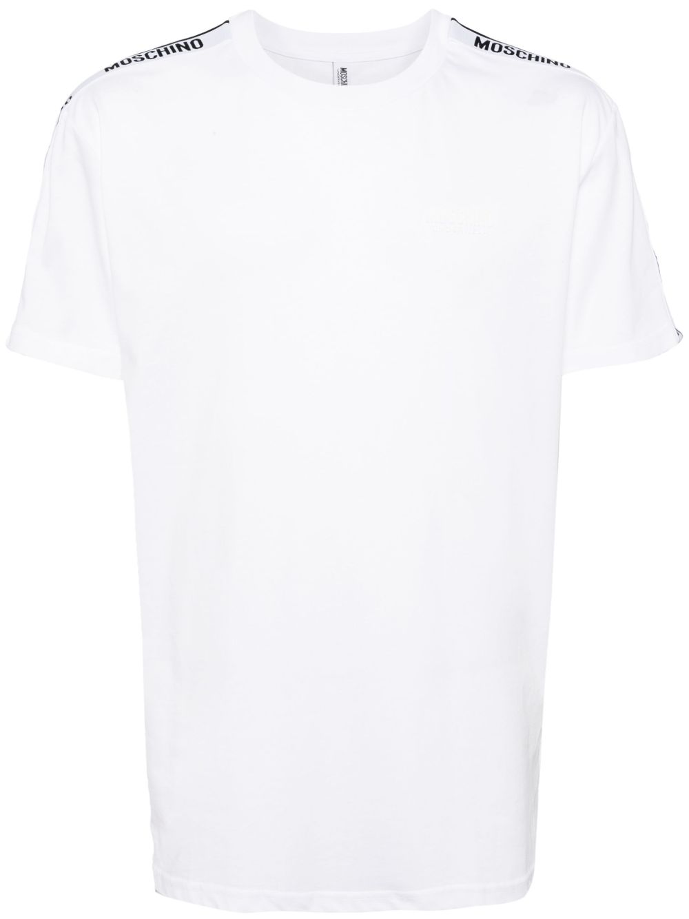 Moschino logo饰带棉T恤 - 白色