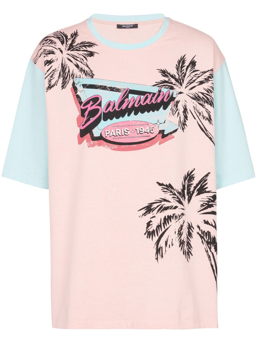 Balmain Miami 印花棉T恤 - 粉色