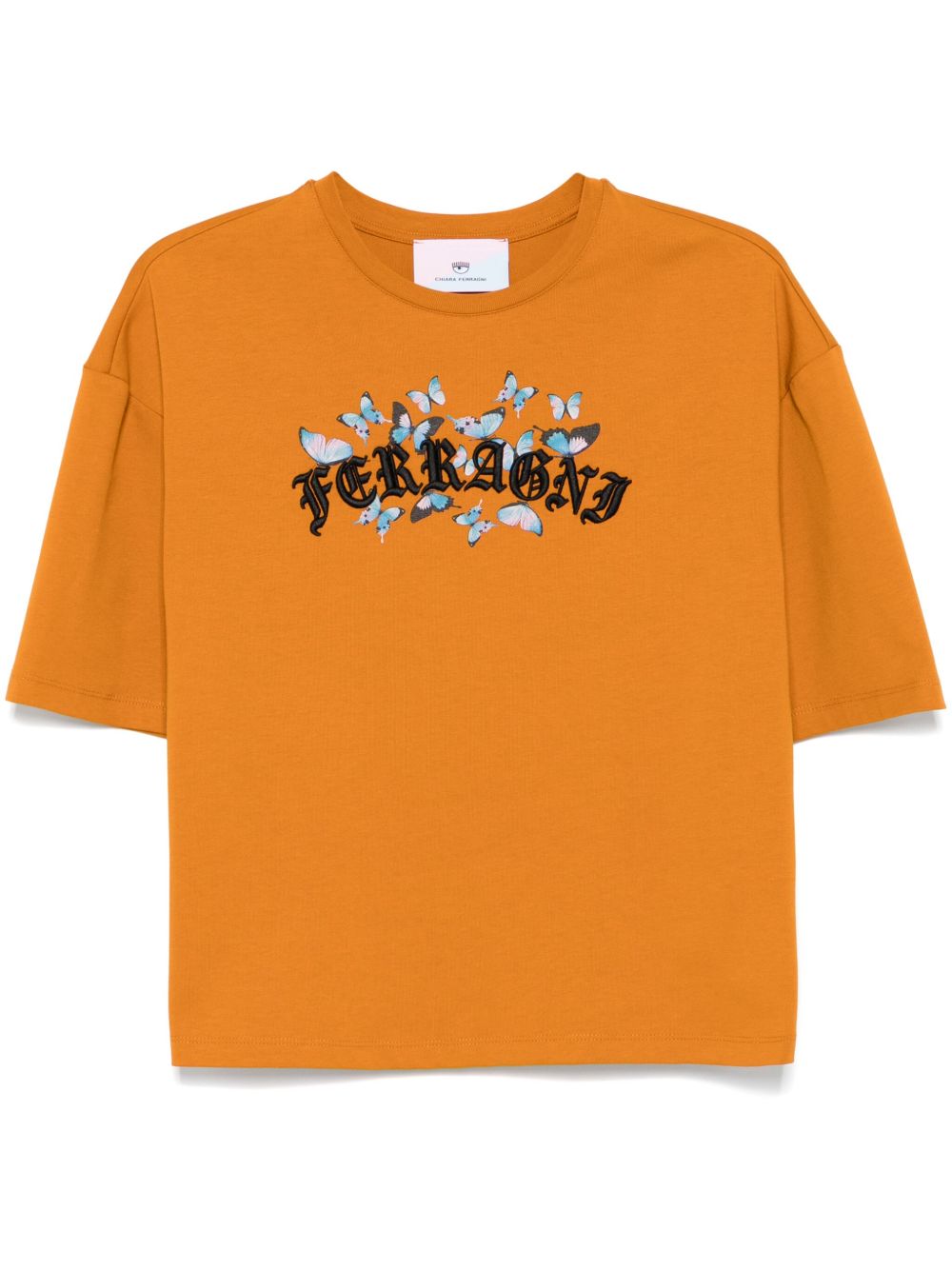 Chiara Ferragni Gothic Butterflies T恤 - 橘色