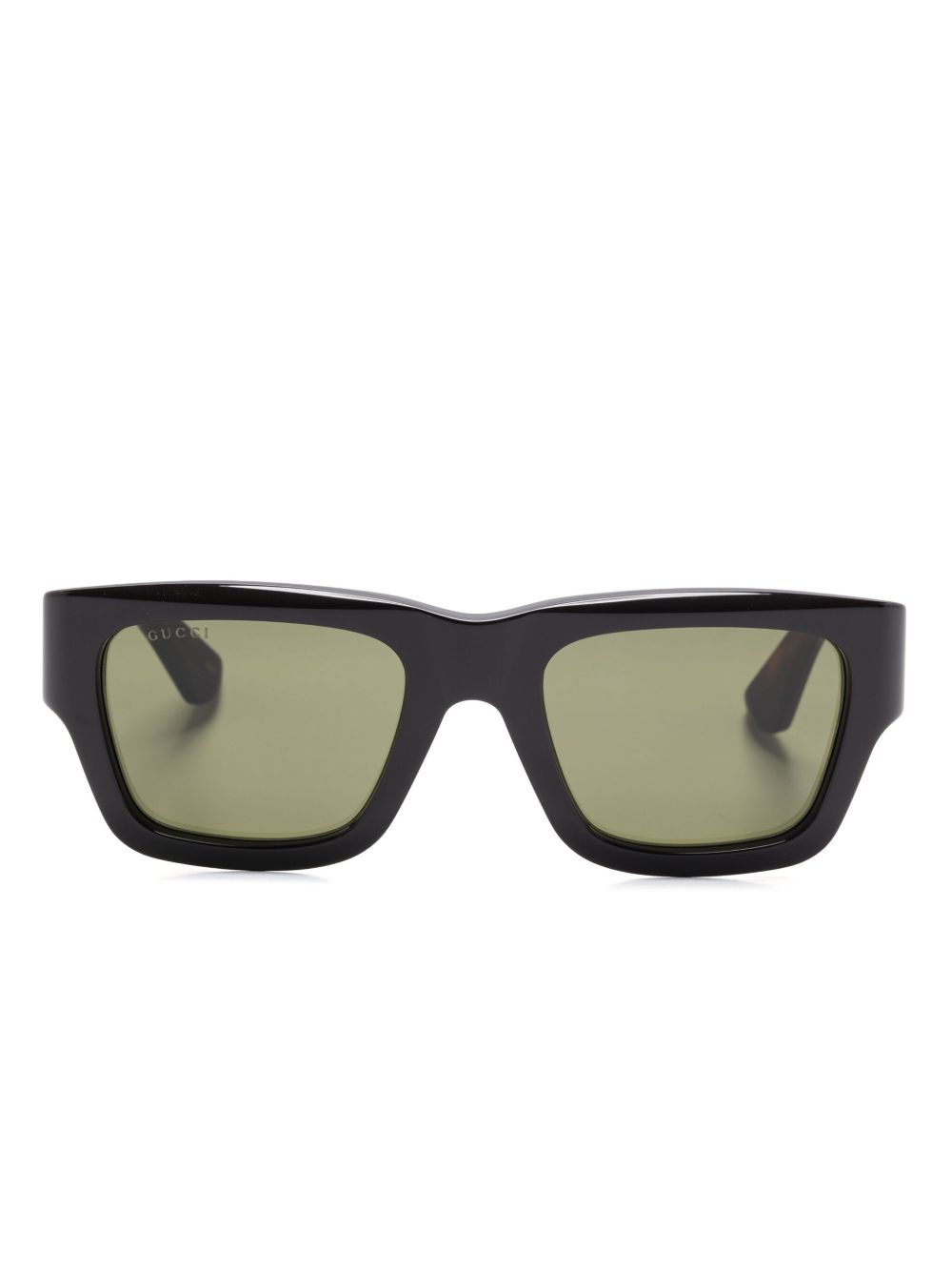 Gucci Eyewear 长方形框太阳眼镜 - 褐色