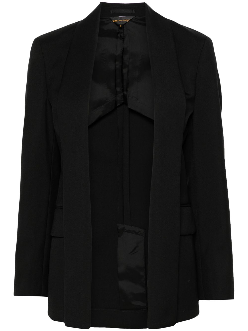 Comme Des Garçons 披肩领羊毛西装夹克 - 黑色