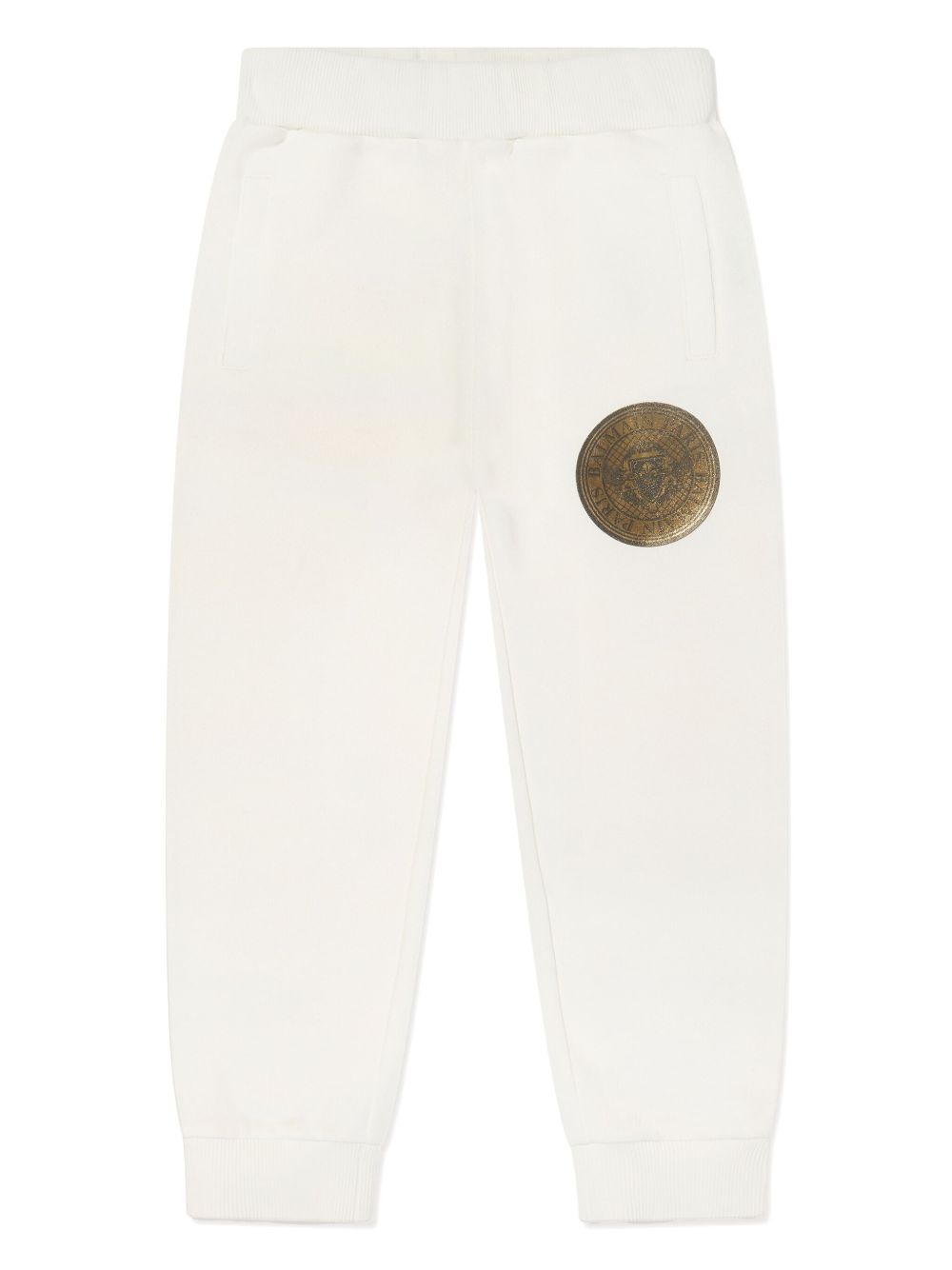 Balmain Kids logo印花运动裤 - 白色