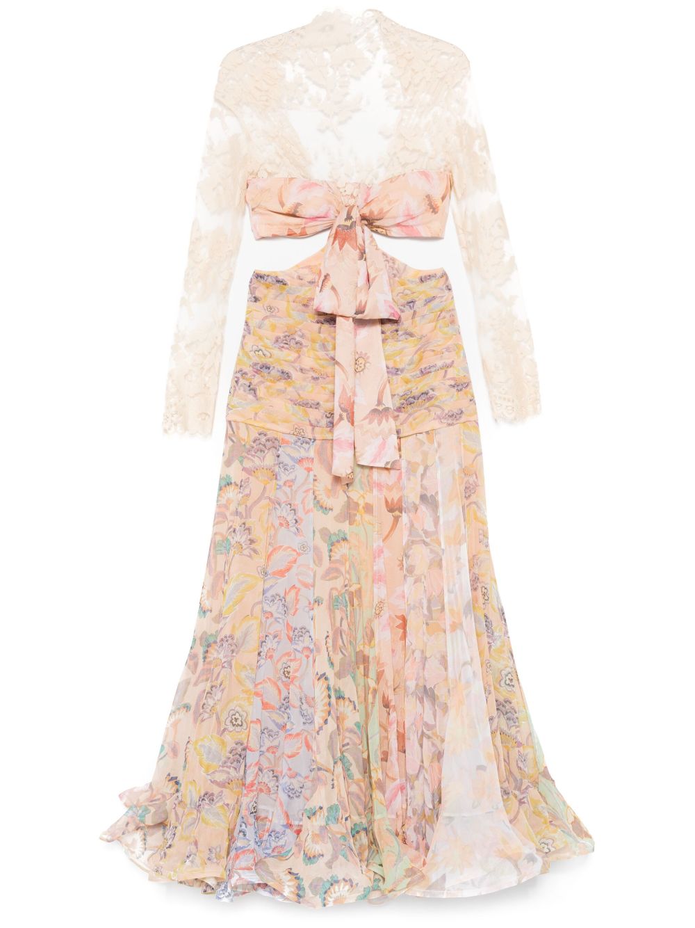 ZIMMERMANN Eden Flounce 超长连衣裙 - 中性色