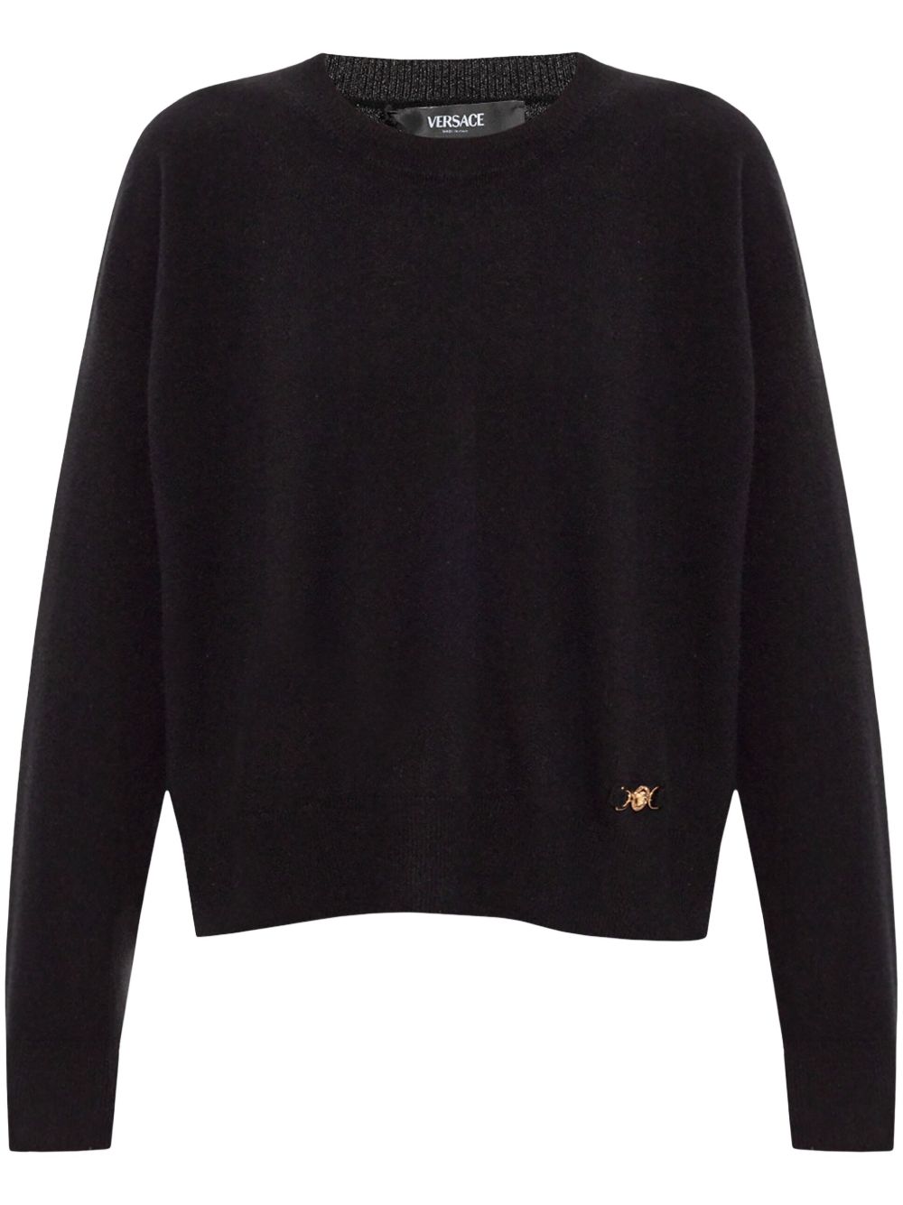 Versace logo毛衣 - 黑色