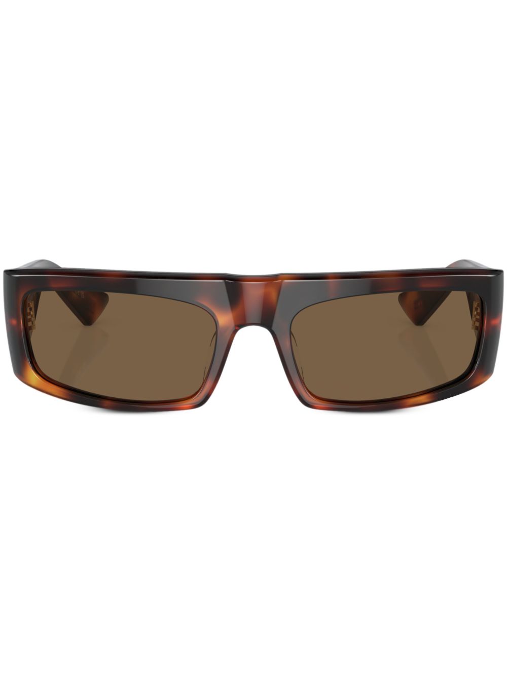 Oliver Peoples 1979C 长方形框太阳眼镜 - 褐色