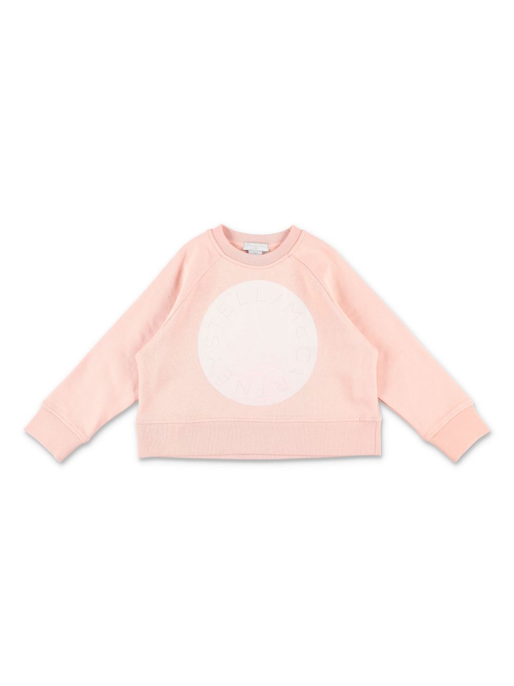 Stella McCartney Kids logo印花抓绒卫衣 - 粉色