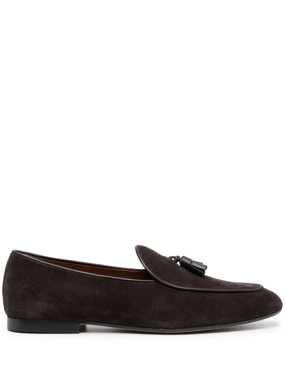 Tod's 流苏细节绒面皮乐福鞋 - 褐色