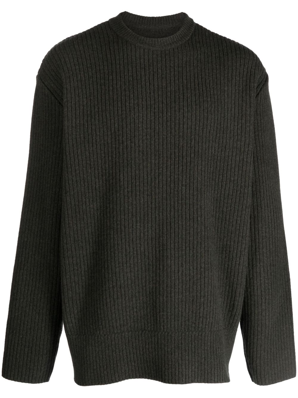 Givenchy 罗纹针织圆领羊毛毛衣 - 绿色