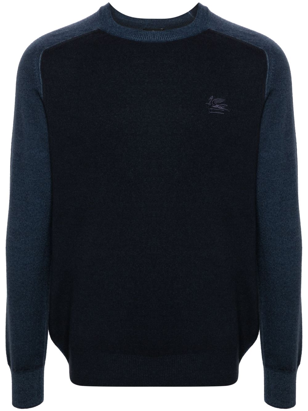 ETRO logo刺绣卫衣 - 蓝色