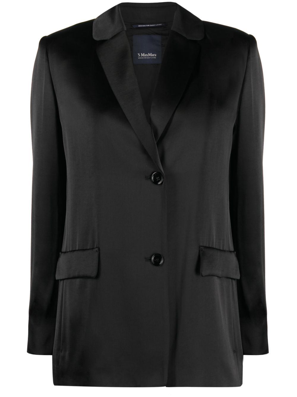 Max Mara 单排扣西装夹克 - 黑色
