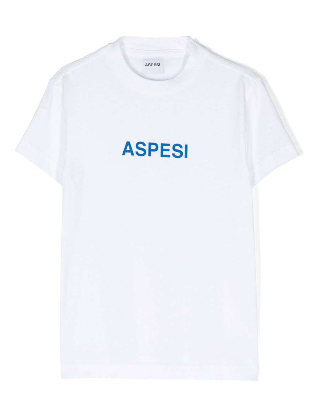 Aspesi Kids logo印花棉T恤 - 白色