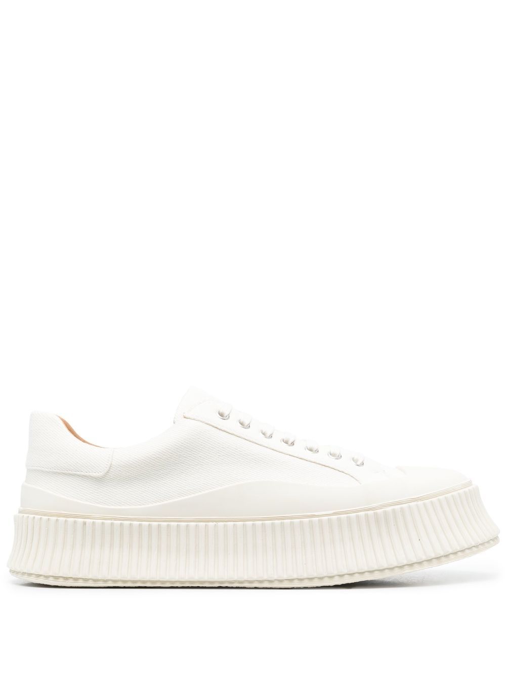Jil Sander 抓地鞋底低帮运动鞋 - 白色