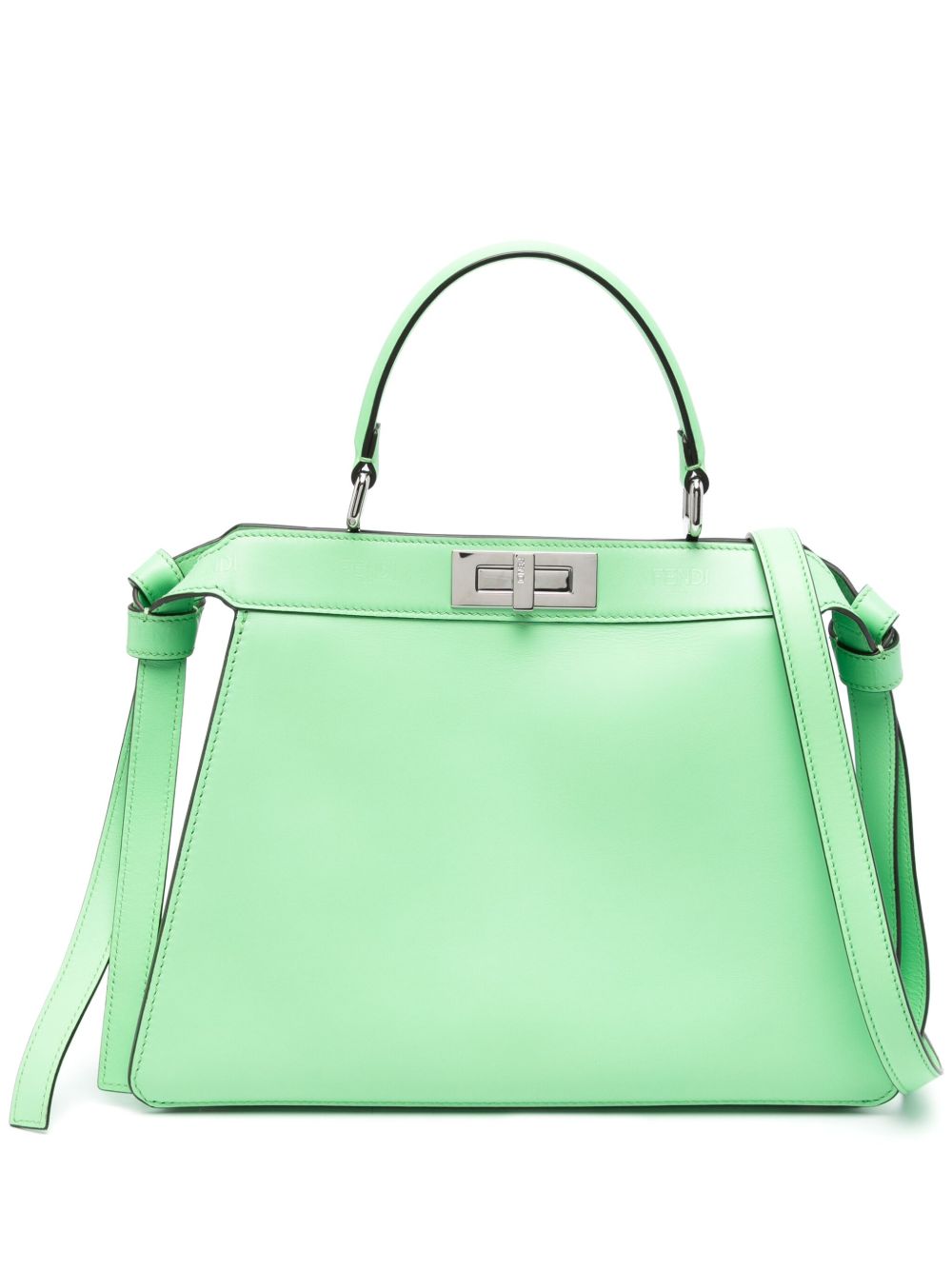 FENDI Peekaboo ISeeU 中号手提包 - 绿色