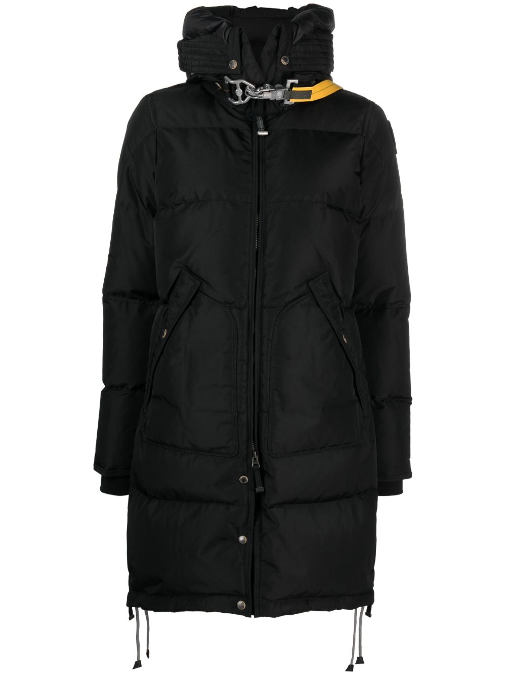 Parajumpers 扣环缀饰绗缝连帽夹克 - 黑色