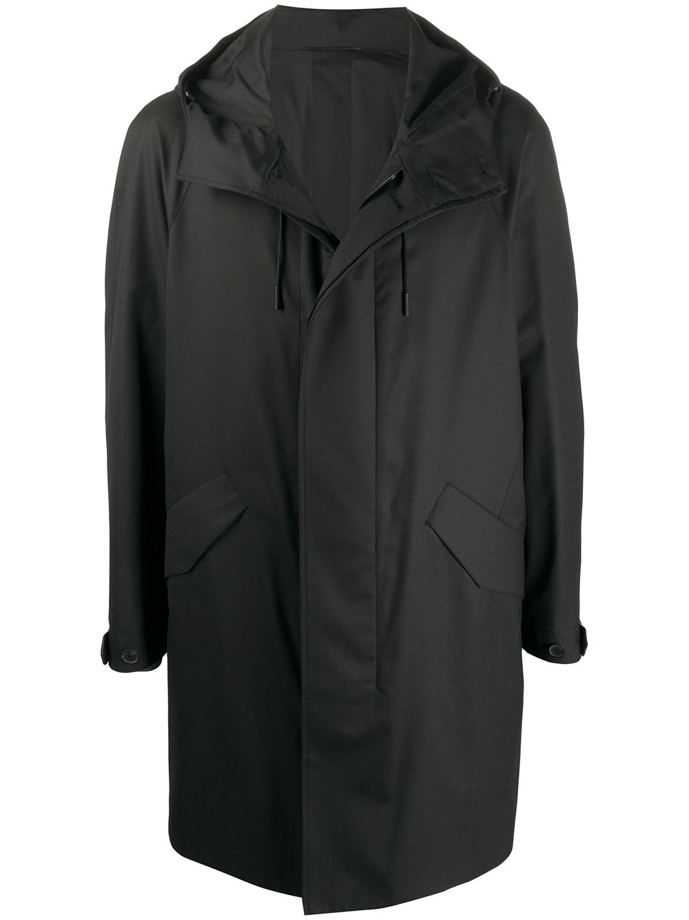 Zegna 连帽大衣 - 灰色